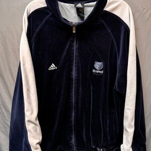 Vintage Adidas Memphis Grizzlies Large Velour Track Jacket
